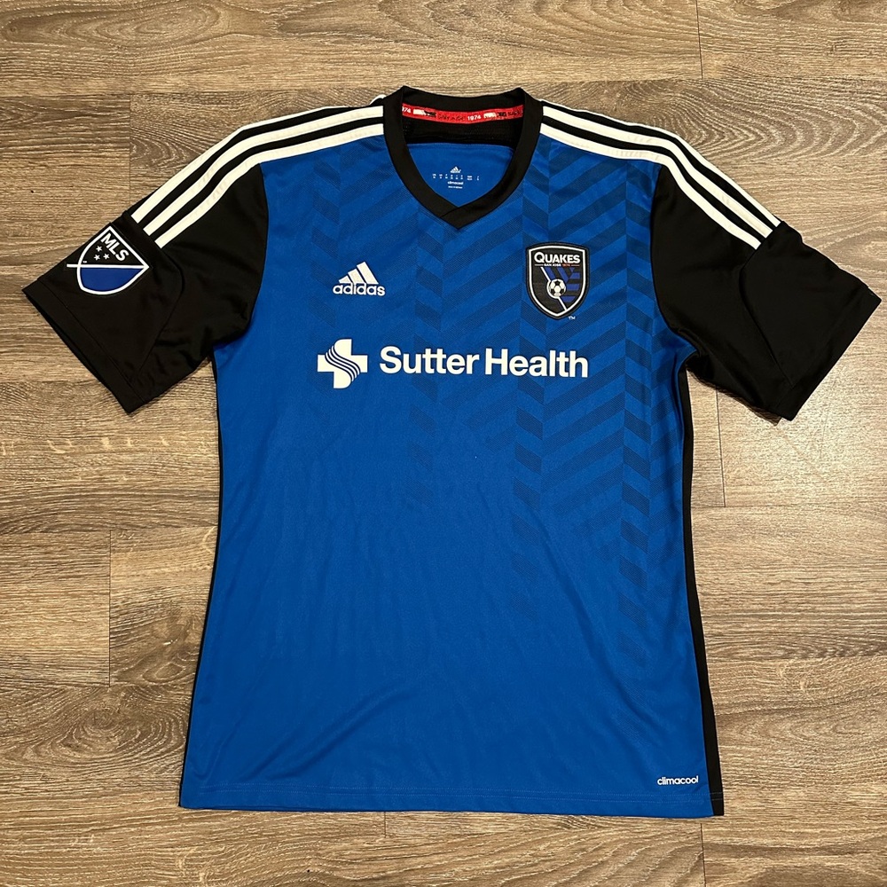 Adidas San Jose Earthquakes 2016 Home Jersey MLS Men’s Medium